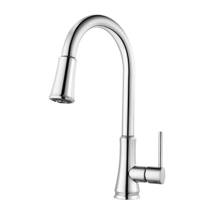 Pfirst Series 1-Handle Pull-Down Kitchen Faucet - Polished Chrome - Pull-Down
