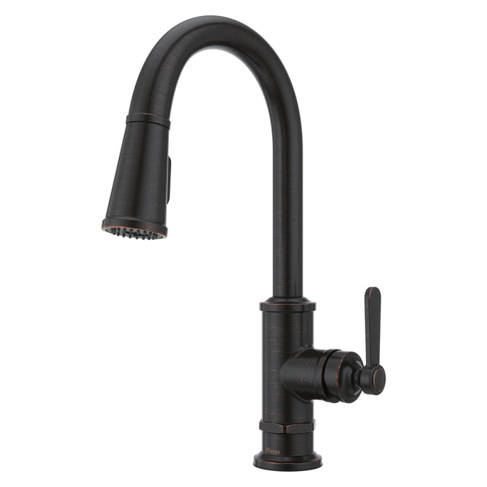 Port Haven 1-Handle Pull-Down Kitchen Faucet - Bronze - Pull-Down