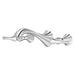 Pfister Rhen 2-handle wall-mount bathroom faucet in polished chrome, side view showcasing the curved spout and minimalist handle design.