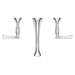 Pfister Rhen 2-handle wall-mount bathroom faucet in polished chrome, top view emphasizing the flowing spout and sleek lever handles.