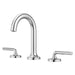 Pfister Tenet 2-handle 8-inch widespread bathroom faucet in polished chrome, front angled view showcasing its clean lines and modern aesthetic.