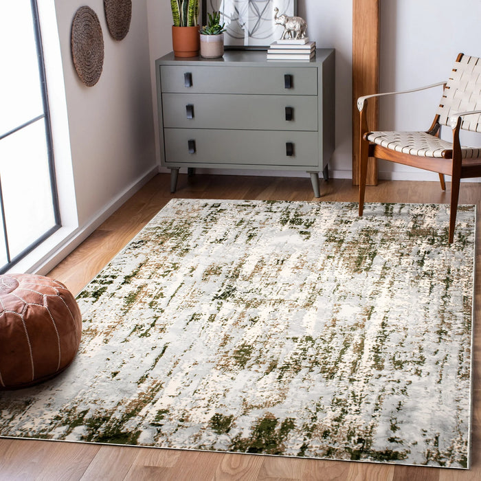 Ariella Ivory & Sage Abstract Area Rug