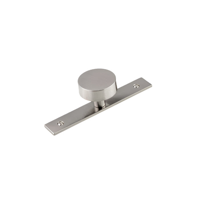 2295 Wardrobe Knob with Backplate - Brushed Nickel - Wardrobe Knob