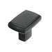 8655 Modern Metal Rectangular Knob - Matte Black - Cabinet Knob