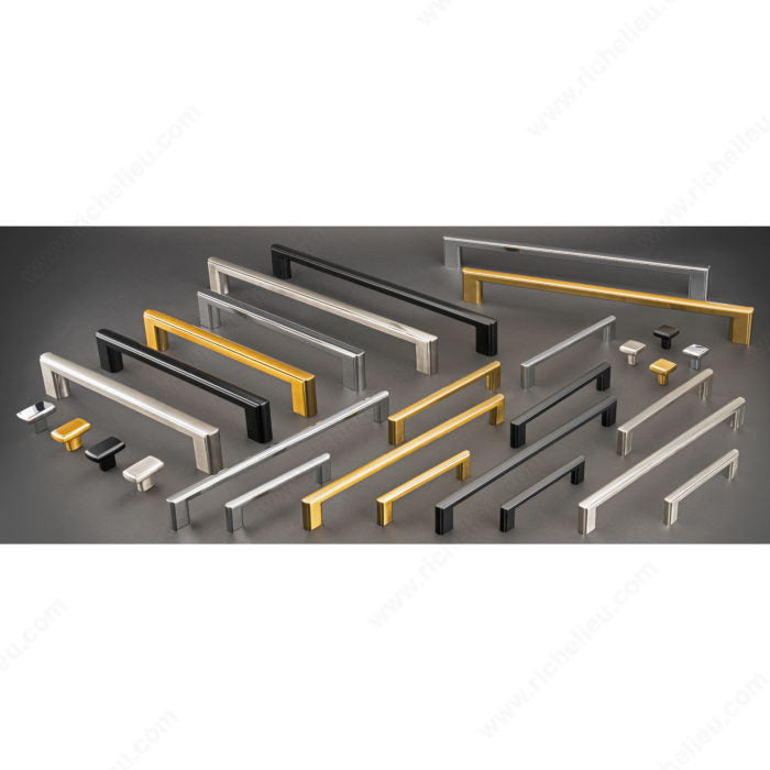 8655 Modern Metal Rectangular Knob - Cabinet Knob