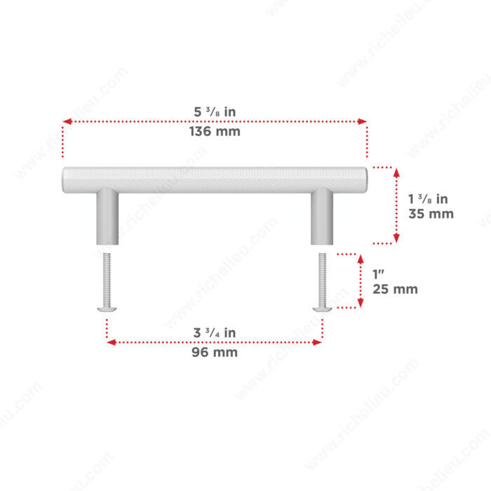 3060 Modern Metal Pull - Cabinet Pull