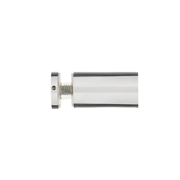 Richelieu 8710R cylindrical glass door knob in chrome front view showing smooth rounded face and polished finish.