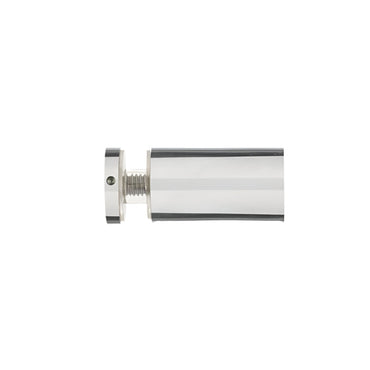 Richelieu 8710R cylindrical glass door knob in chrome front view showing smooth rounded face and polished finish.