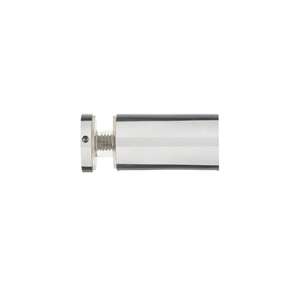 Richelieu 8710R cylindrical glass door knob in chrome front view showing smooth rounded face and polished finish.