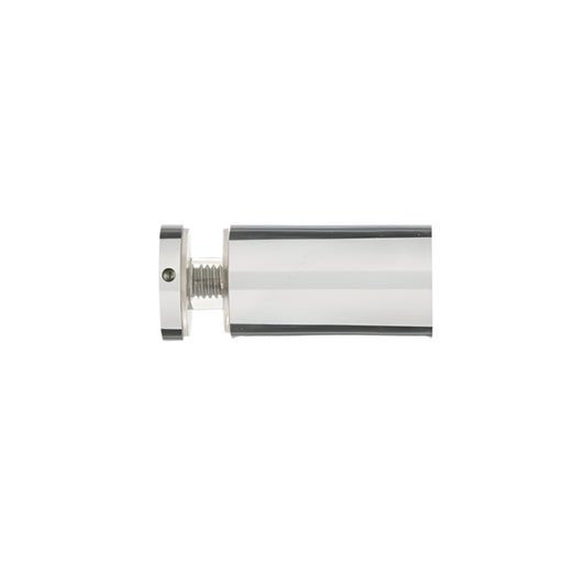 Richelieu 8710R cylindrical glass door knob in chrome front view showing smooth rounded face and polished finish.