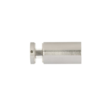 Richelieu 8710R cylindrical glass door knob in brushed nickel side view showing smooth rounded face and back-to-back mounting design.