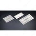 Richelieu 1011 modern recessed metal pull in brushed nickel top view showing rectangular recess and flush design.
