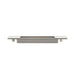 Richelieu 7050 modern recessed metal pull in brushed nickel side view showing recessed opening and slim profile.