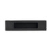 Richelieu 7050 modern recessed metal pull in matte black front view showing recessed opening and flush profile.