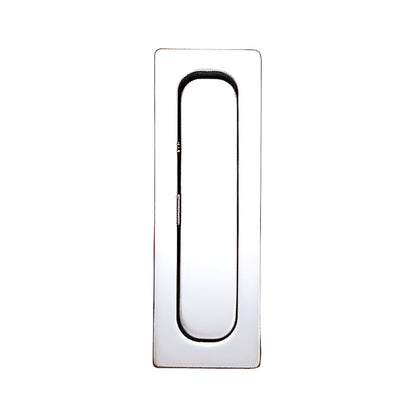 Richelieu 7211 modern recessed cabinet pull in matte chrome, front view showing its flush, minimalist design.