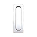 Richelieu 7211 modern recessed cabinet pull in matte chrome, front view showing its flush, minimalist design.