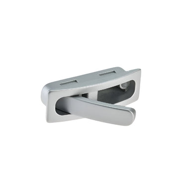 Richelieu 7211 modern recessed cabinet pull in matte chrome top view showing flush installation on cabinet face