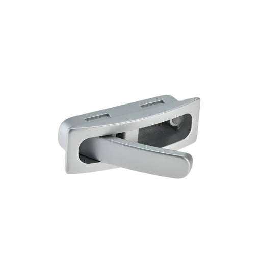 Richelieu 7211 modern recessed cabinet pull in matte chrome top view showing flush installation on cabinet face
