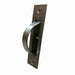 Richelieu 7509 flush hatch pull in stainless steel side view showing concealed profile with pull-out finger tab