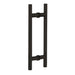 Richelieu 87H2R ladder pull for glass doors, front view in oil-rubbed bronze.