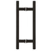 Richelieu 87H2R ladder pull for glass doors, side view in oil-rubbed bronze.