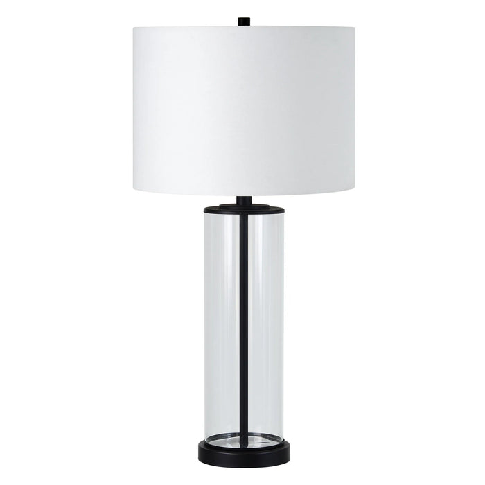 Desdemona Table Lamps – Clear Glass & Matte Black (Set of 2)