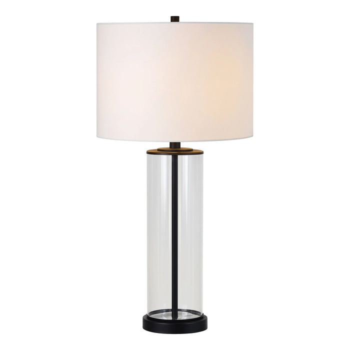 Desdemona Table Lamps – Clear Glass & Matte Black (Set of 2)