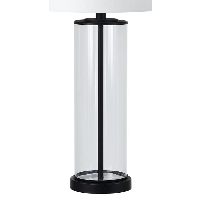 Desdemona Table Lamps – Clear Glass & Matte Black (Set of 2)