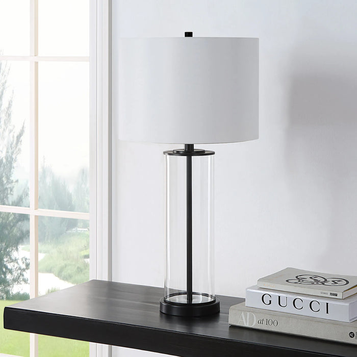 Desdemona Table Lamps – Clear Glass & Matte Black (Set of 2)