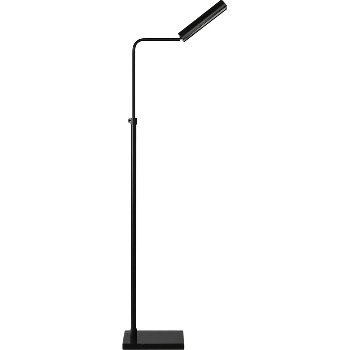 Black floor lamp on a white background