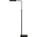 Black floor lamp on a white background