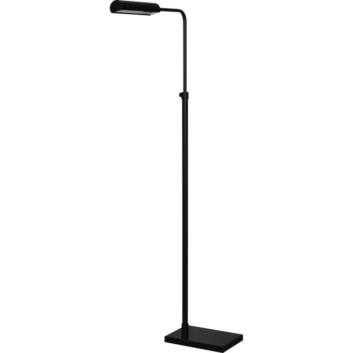 Black floor lamp on a white background
