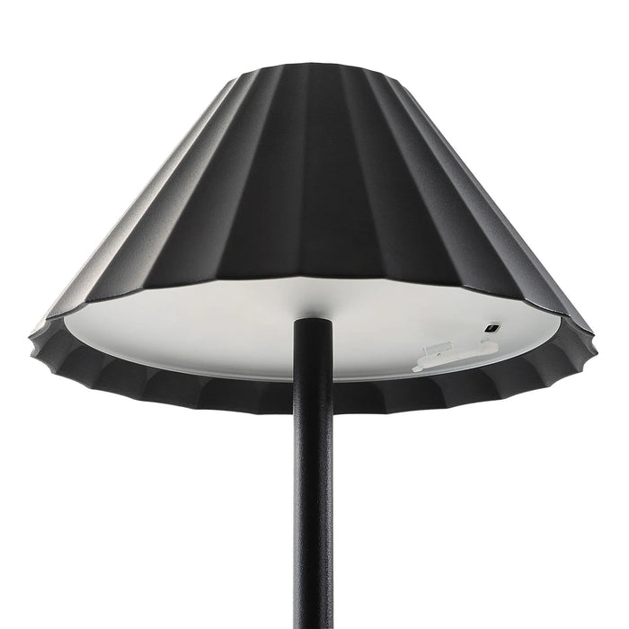 Giada LED Cordless Table Lamp – Matte Black Finish