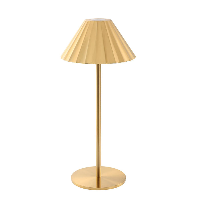Ginevra LED Cordless Table Lamp – Gold Plated Finish