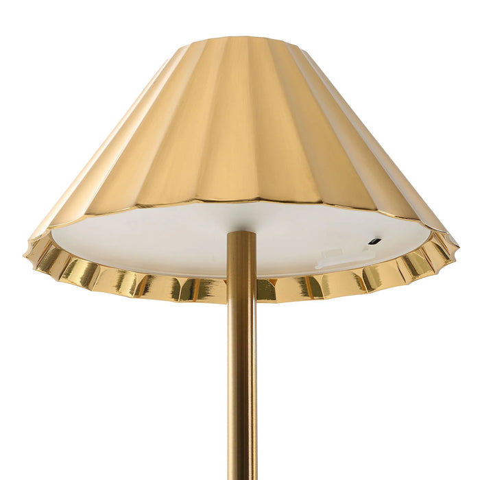 Ginevra LED Cordless Table Lamp – Gold Plated Finish