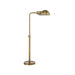 Gold task lamp on a white background