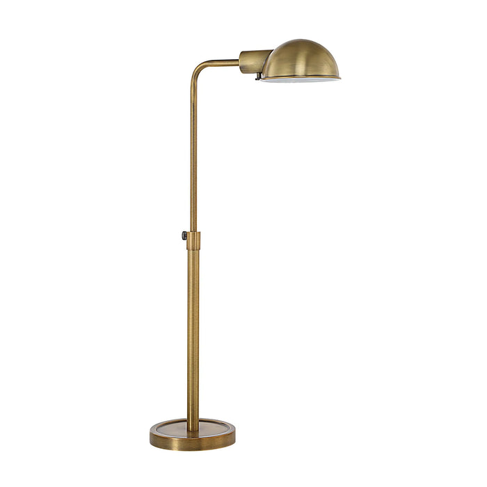 Brass task desk lamp on a white background