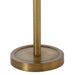 Brass-colored lamp base on a white background