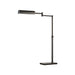 Black adjustable desk task lamp on a white background