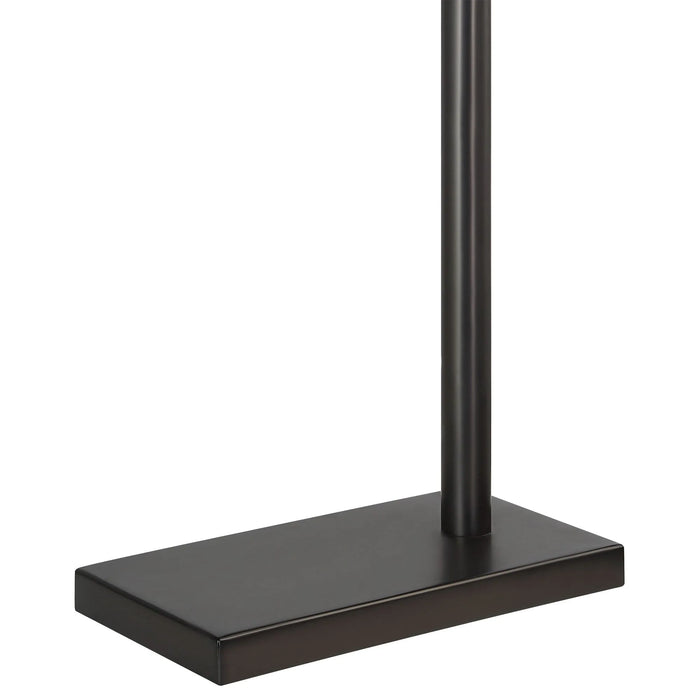 Black metal base and stand on a white background