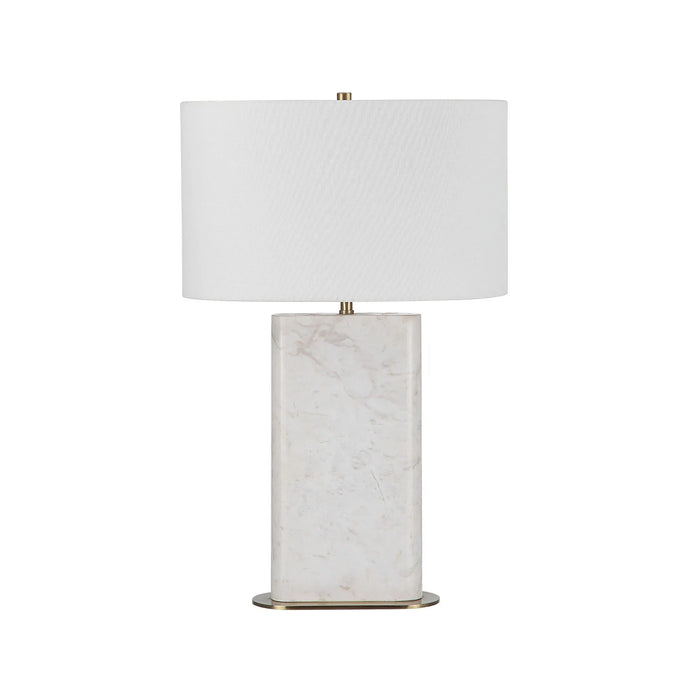 Irisa Table Lamp – Volakas Marble & Antique Brass