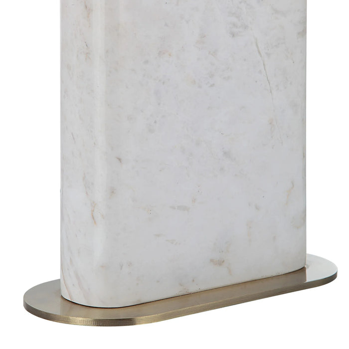 Irisa Table Lamp – Volakas Marble & Antique Brass