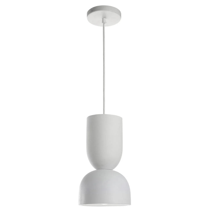 White pendant light on a white background