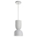 White pendant light on a white background