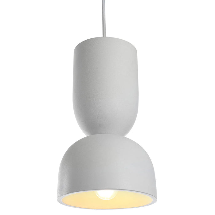 White pendant light on a white background
