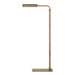 Antique brass floor lamp on a white background