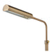 Antique brass adjustable floor lamp on a white background
