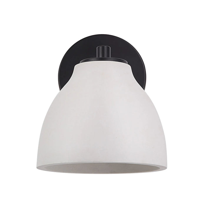Lena Wall Sconce – Matte Black & White Concrete