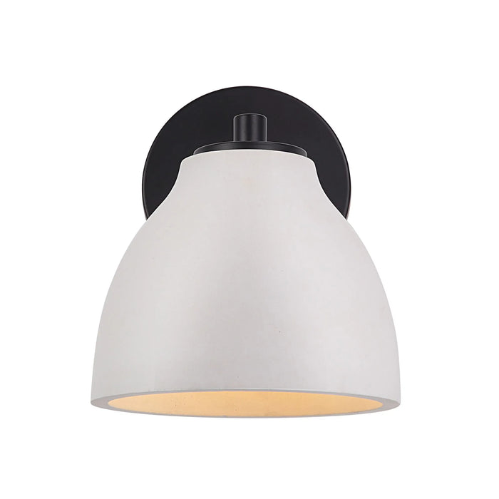 Lena Wall Sconce – Matte Black & White Concrete