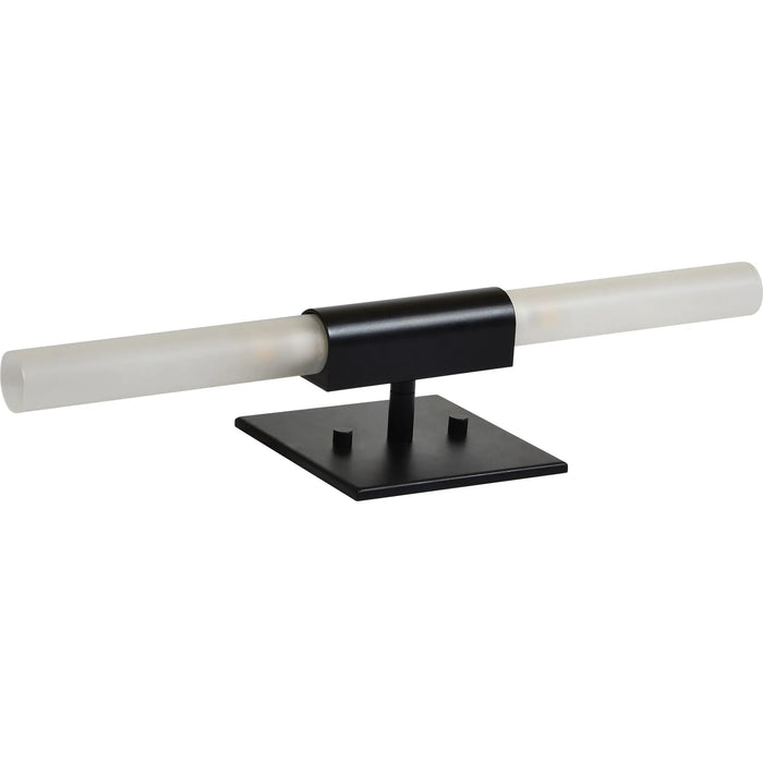 Lina Wall Sconce – Matte Black & Etched Glass